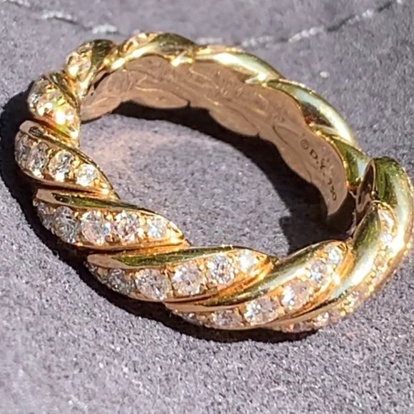 SOLD     David Yurman 18k Diamond Band - Picture 11 of 11